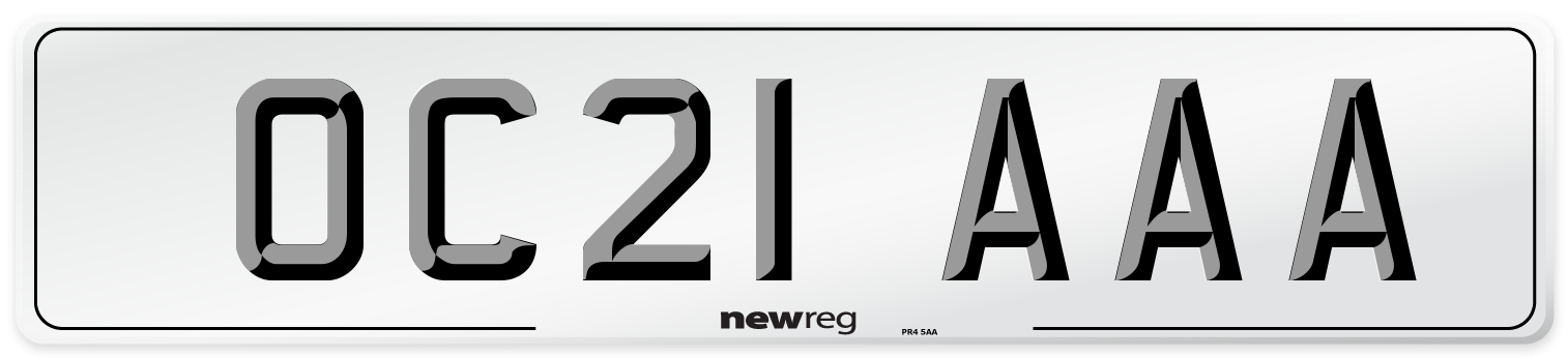 OC21 AAA Number Plate from New Reg